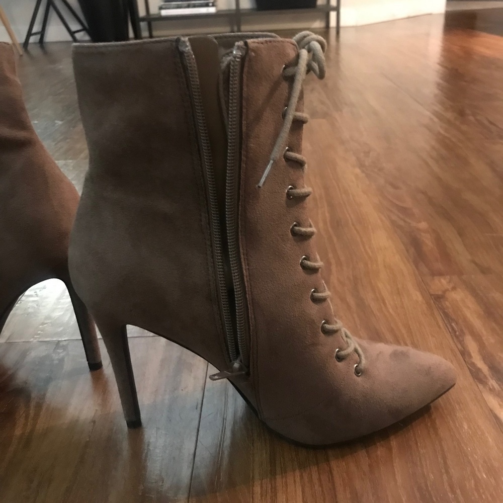 Suede High Heel Booties